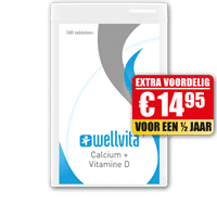 Wellvita Calcium + Vitamine D - Eenmalige aankoop